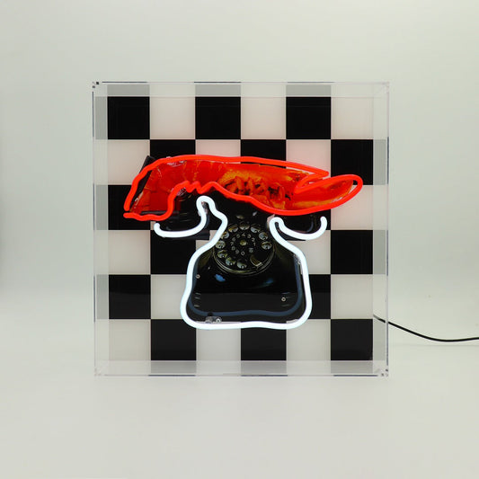 'Lobster Telephone' Glass Neon Box Sign