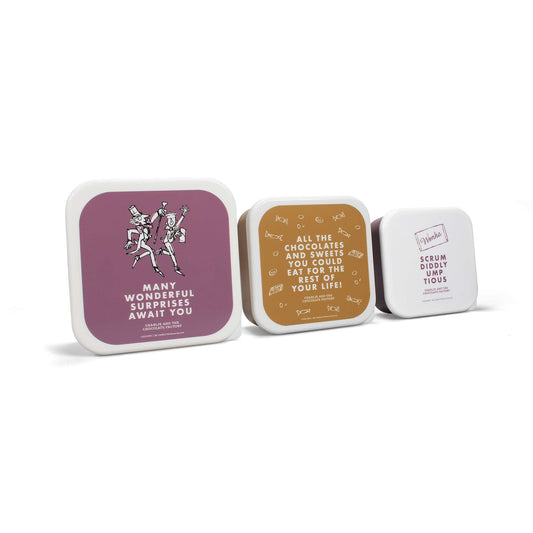 Set of 3 Roald Dahl Charlie Snack Boxes