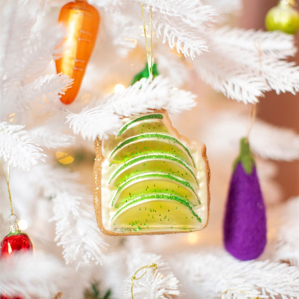 Avocado Toast Christmas Ornament