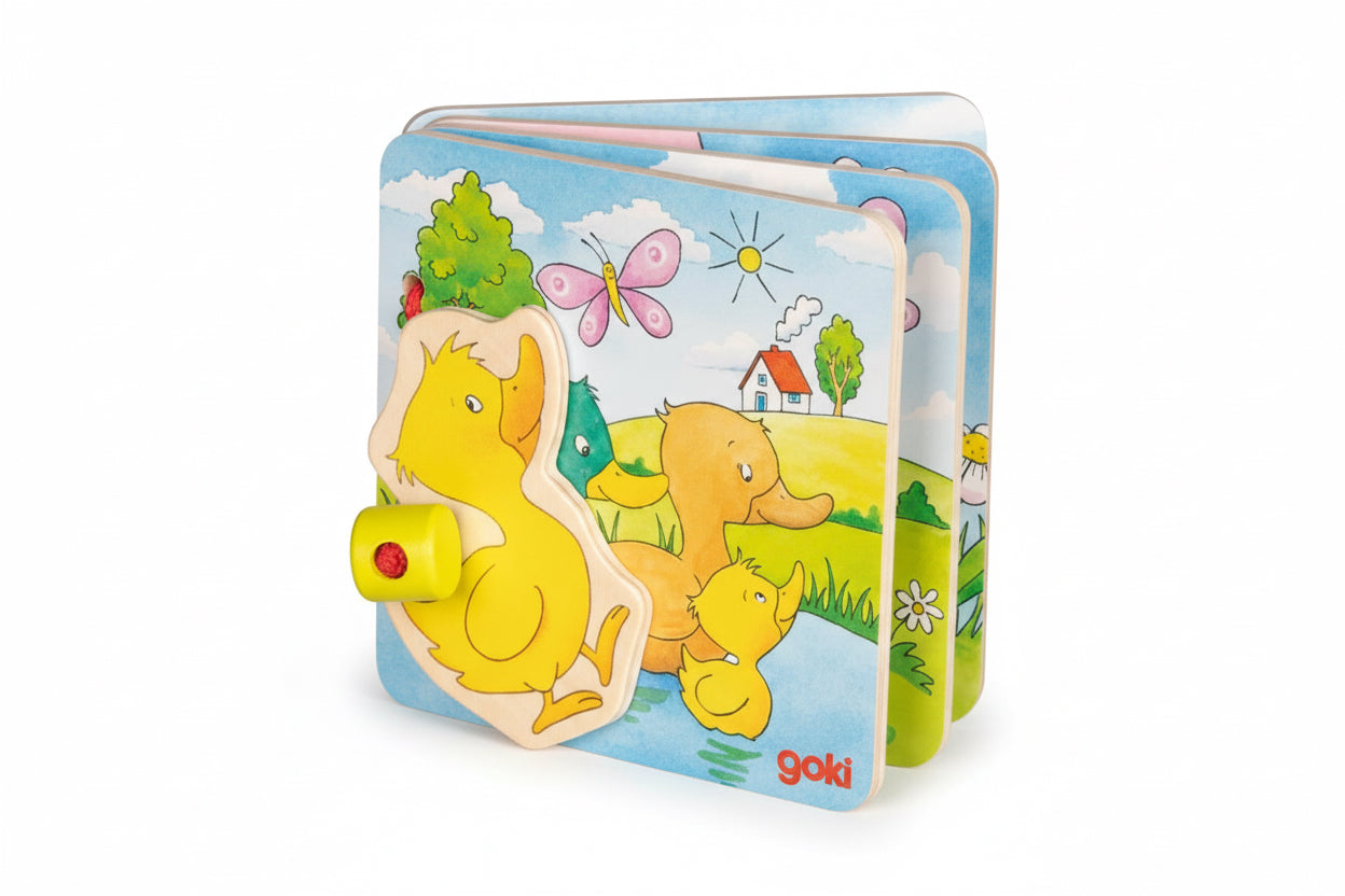 Houten prentenboek 'Het kleine eendje'