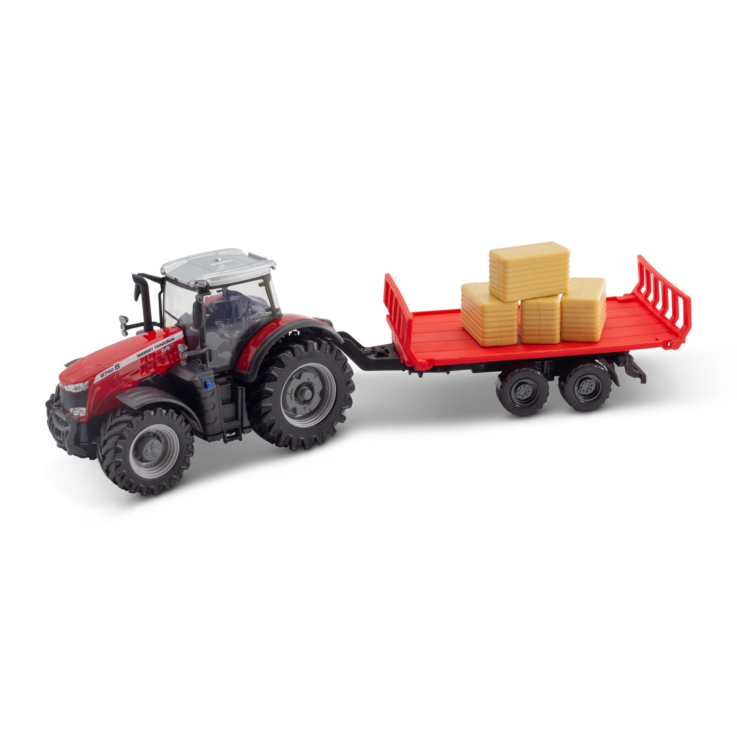 MASSEY FERGUSON TRACTOR 3" 8S.265 WITH BALE TRAILER