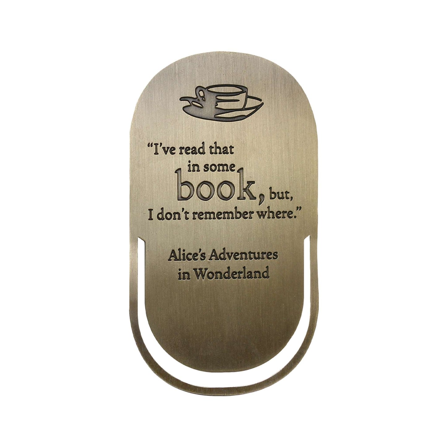 Pulteney Press Alice Metal Bookmark