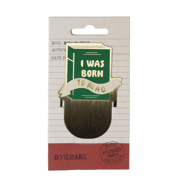 Pulteney Press Born to Read Metal Bookmark