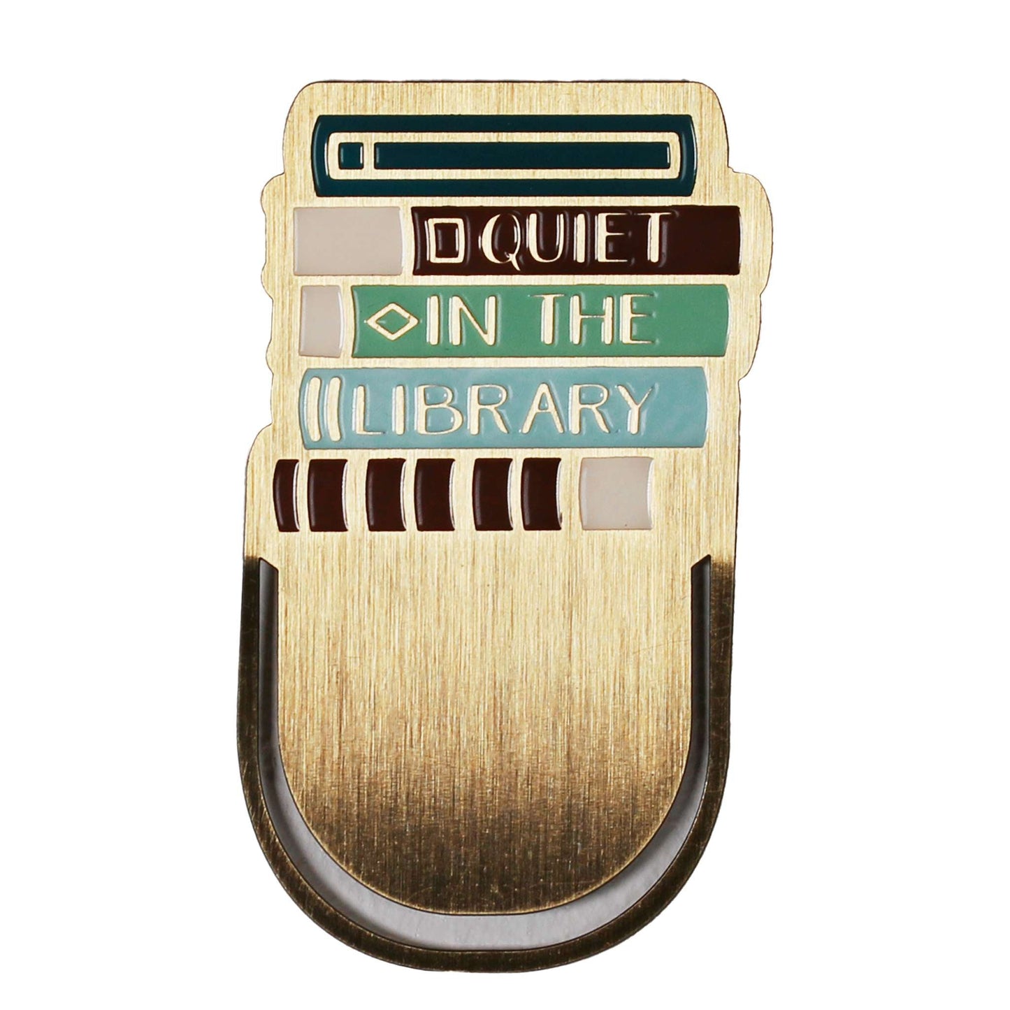 Pulteney Press Quiet in the Library Metal Bookmark