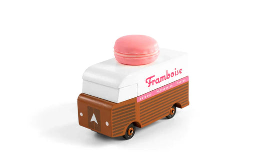 Candycar World Wooden Van - Raspberry Macaron Van