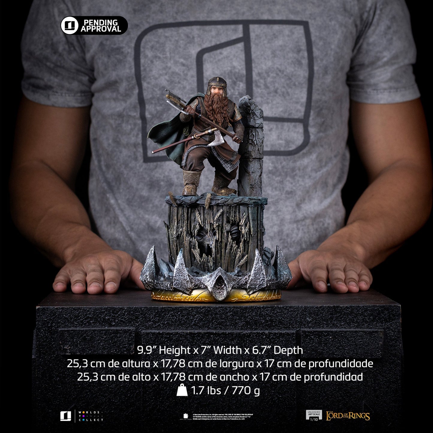 Pre-Order - Gimli Unleashed Statue - The Lord of the Rings - Art Scale 1/10 - Iron Studios
