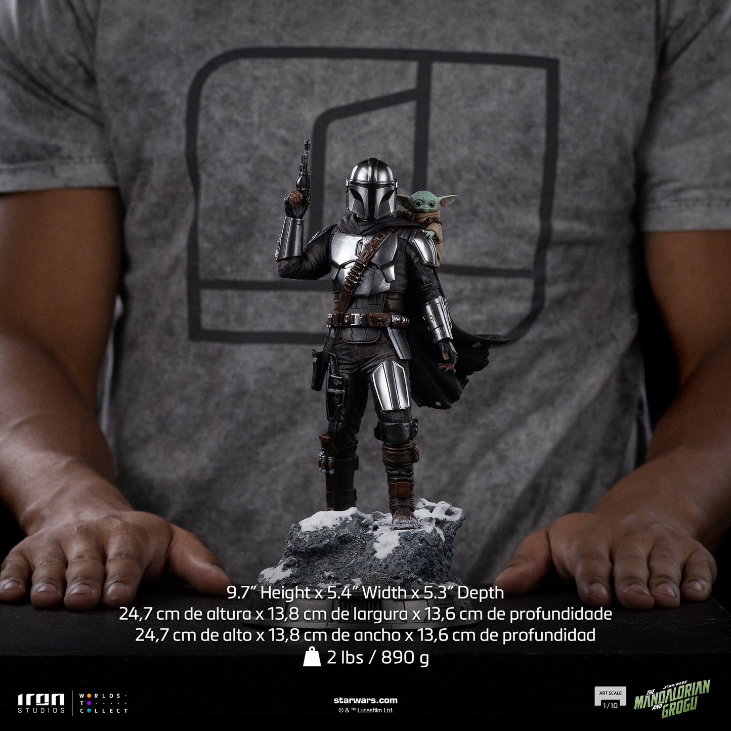 Pre-Order - Mandalorian and Grogu Statue - The Mandalorian and Grogu Movie - Art Scale 1/10 - Iron Studios