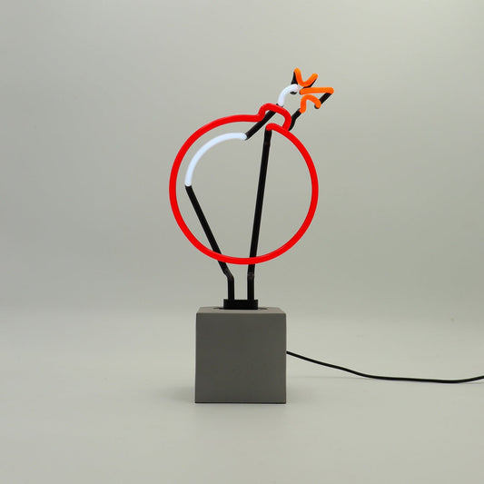 "Bomb" neon sign