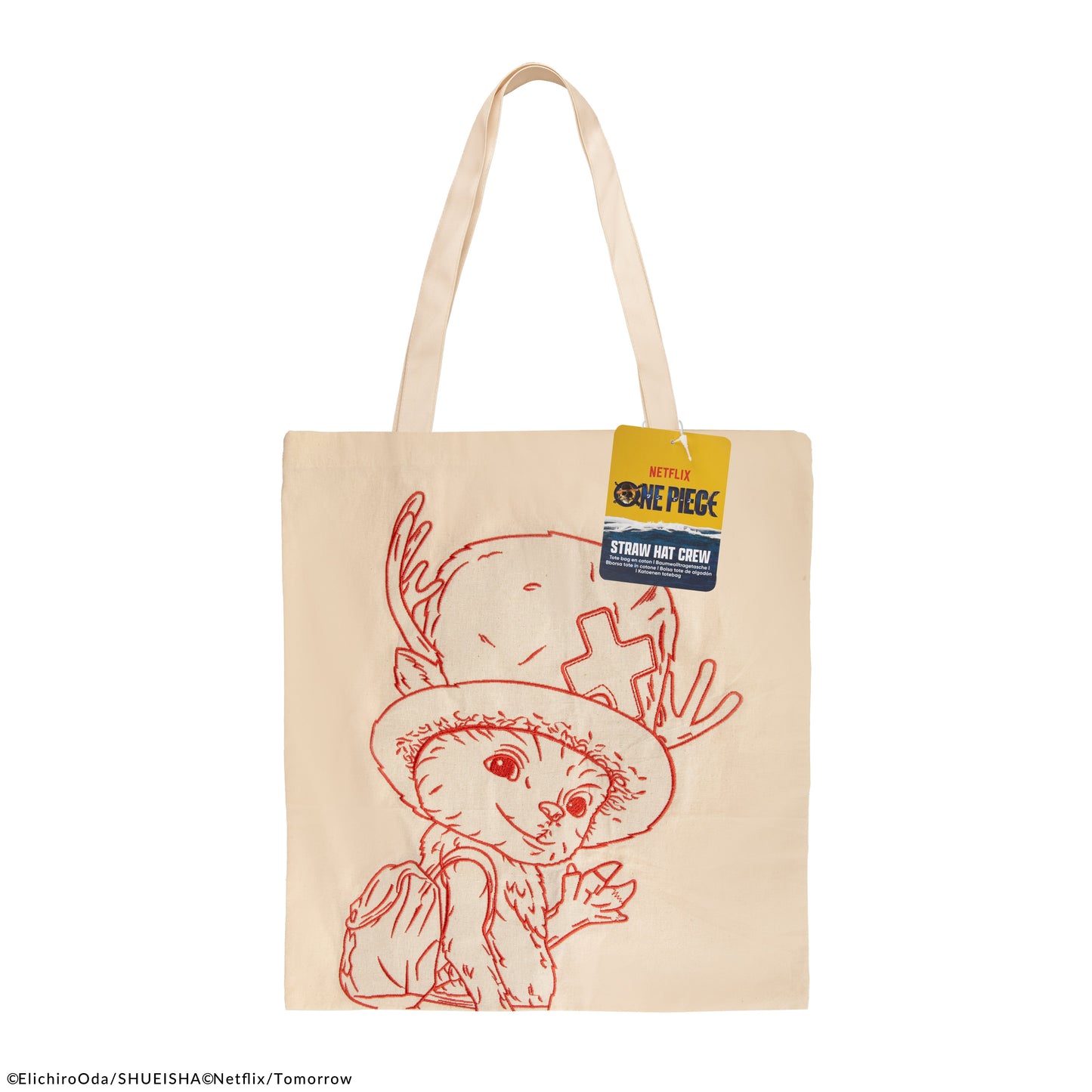 Embroidered Chopper Sketch Tote Bag