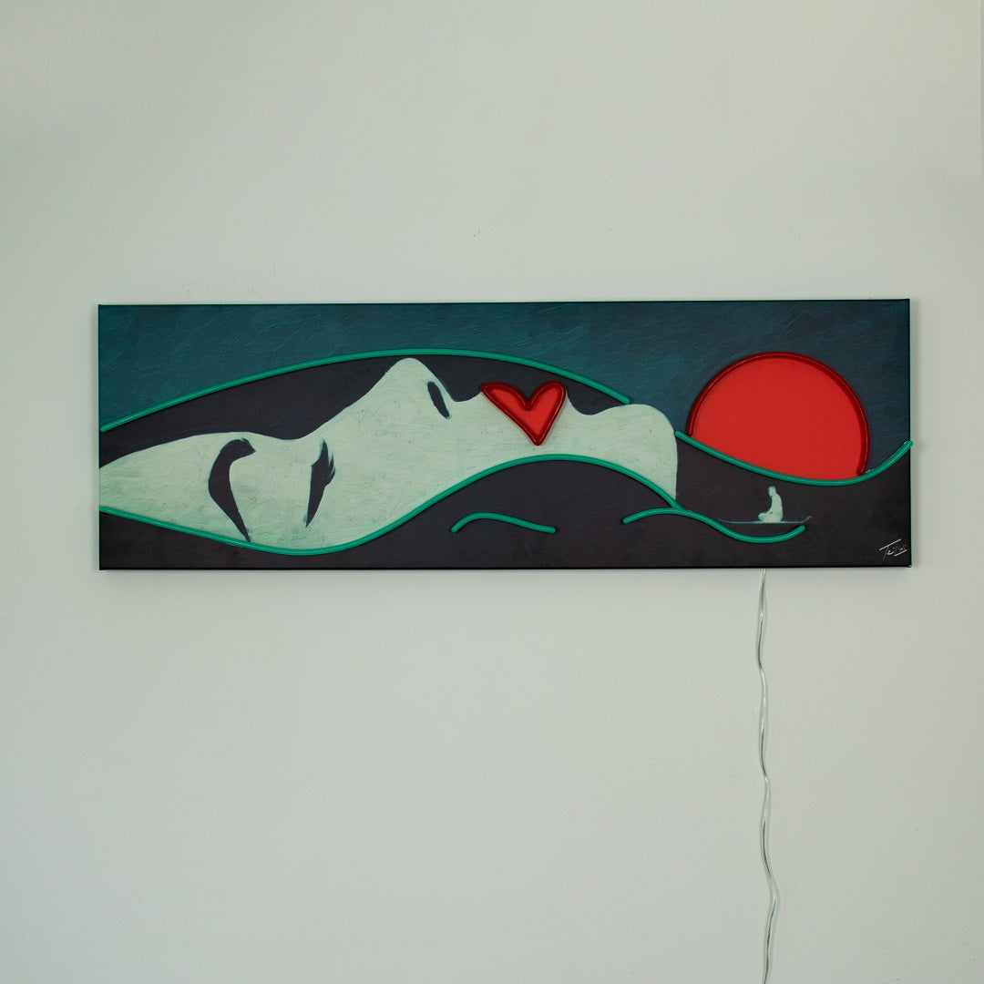 Face Landscape - Wall Painting (LED Neon)