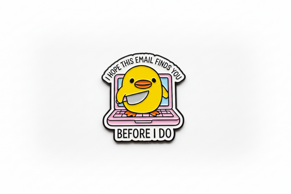 Photo produit - Pin’s Canard Jaune « I don’t give a Duck »