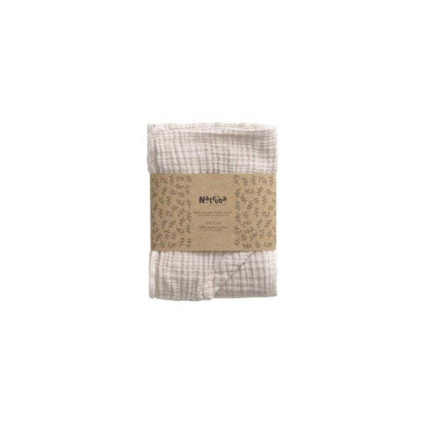 Sortie de bain bébé en mousseline bio Crème - Natruba