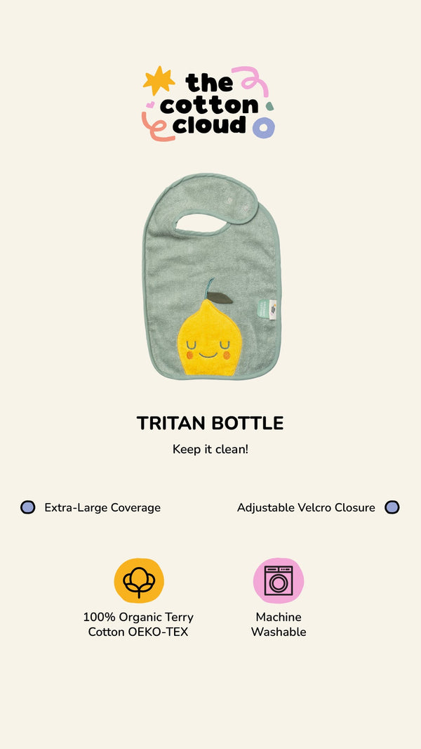 Terry cloth bib Lola Lemon