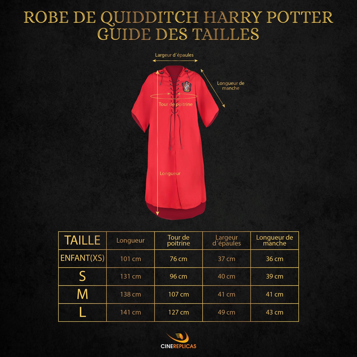 Customizable Gryffindor Quidditch Robe
