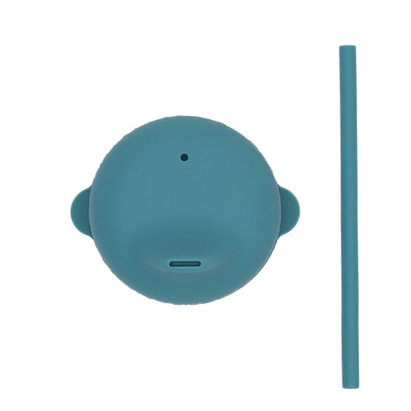 Duck blue cover and mini straw