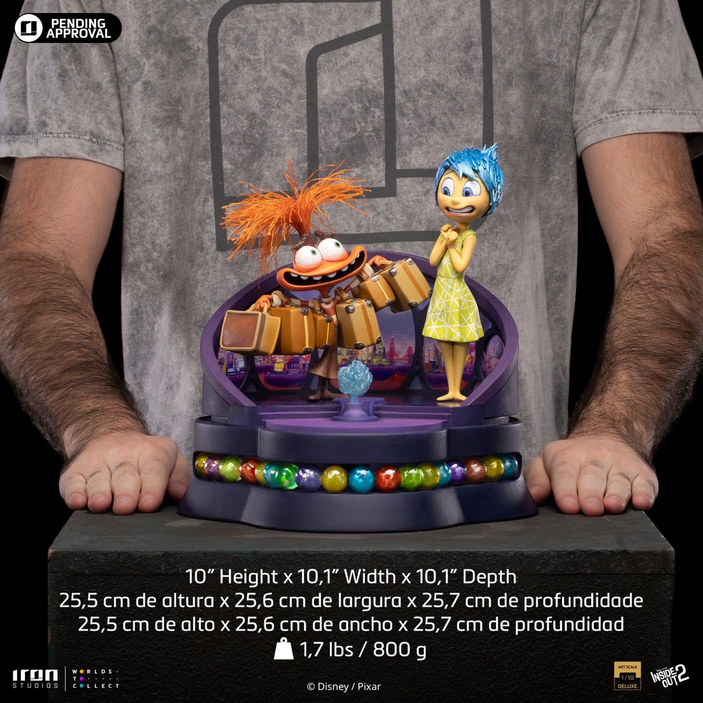 Pre-Order - Joy and Anxiety Deluxe Statue - Inside Out 2 - Art Scale 1/10 - Iron Studios