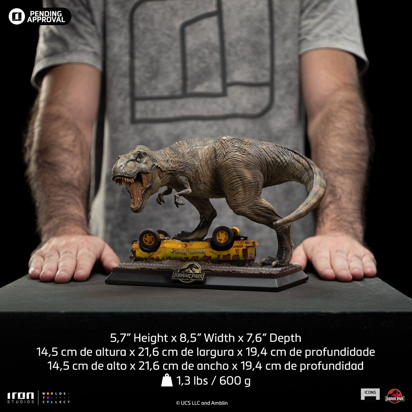 Pre-Order - T-Rex Attack Statue - Jurassic Park - Icons - Iron Studios