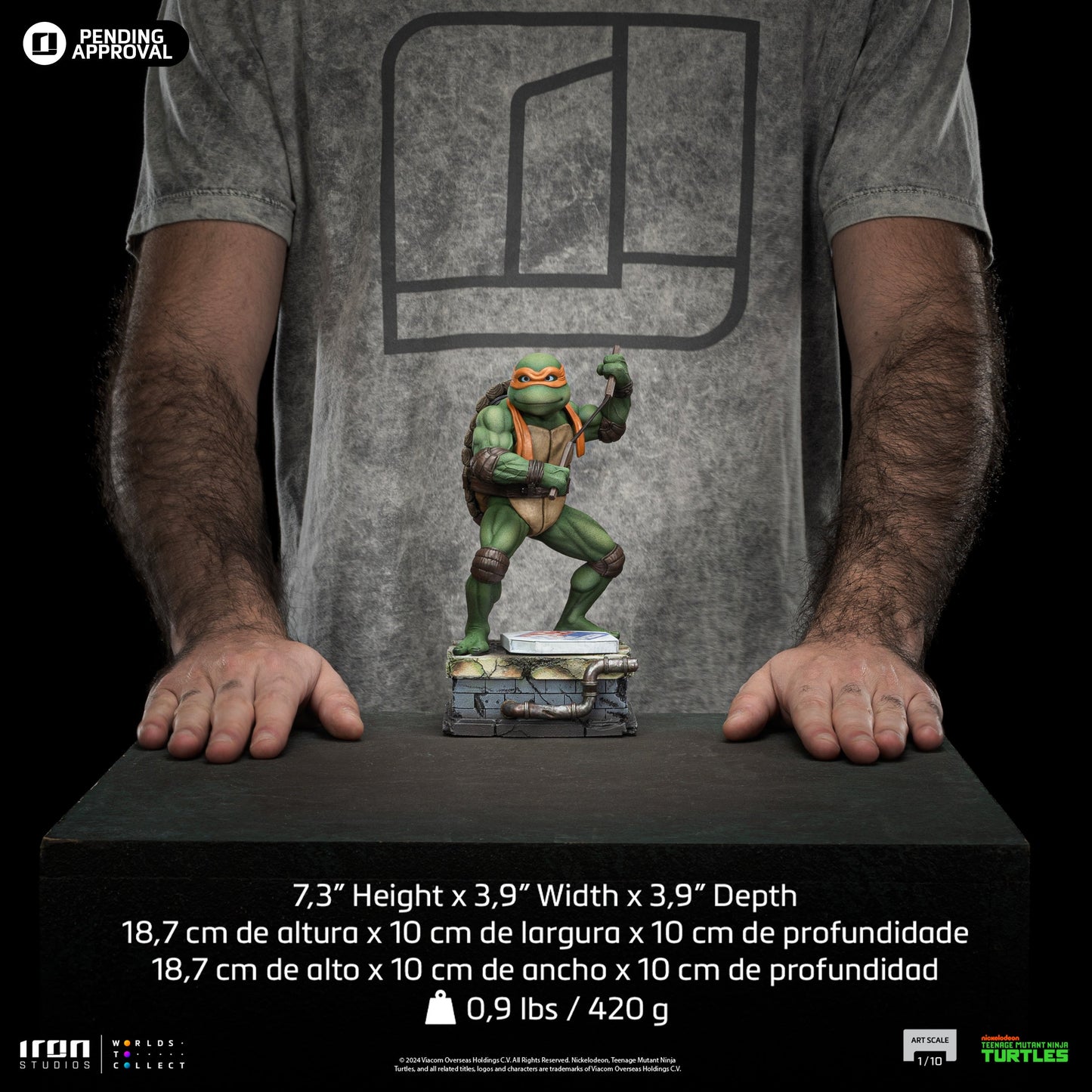 Michelangelo Statue - TMNT Movie - Art Scale 1/10 - Iron Studios