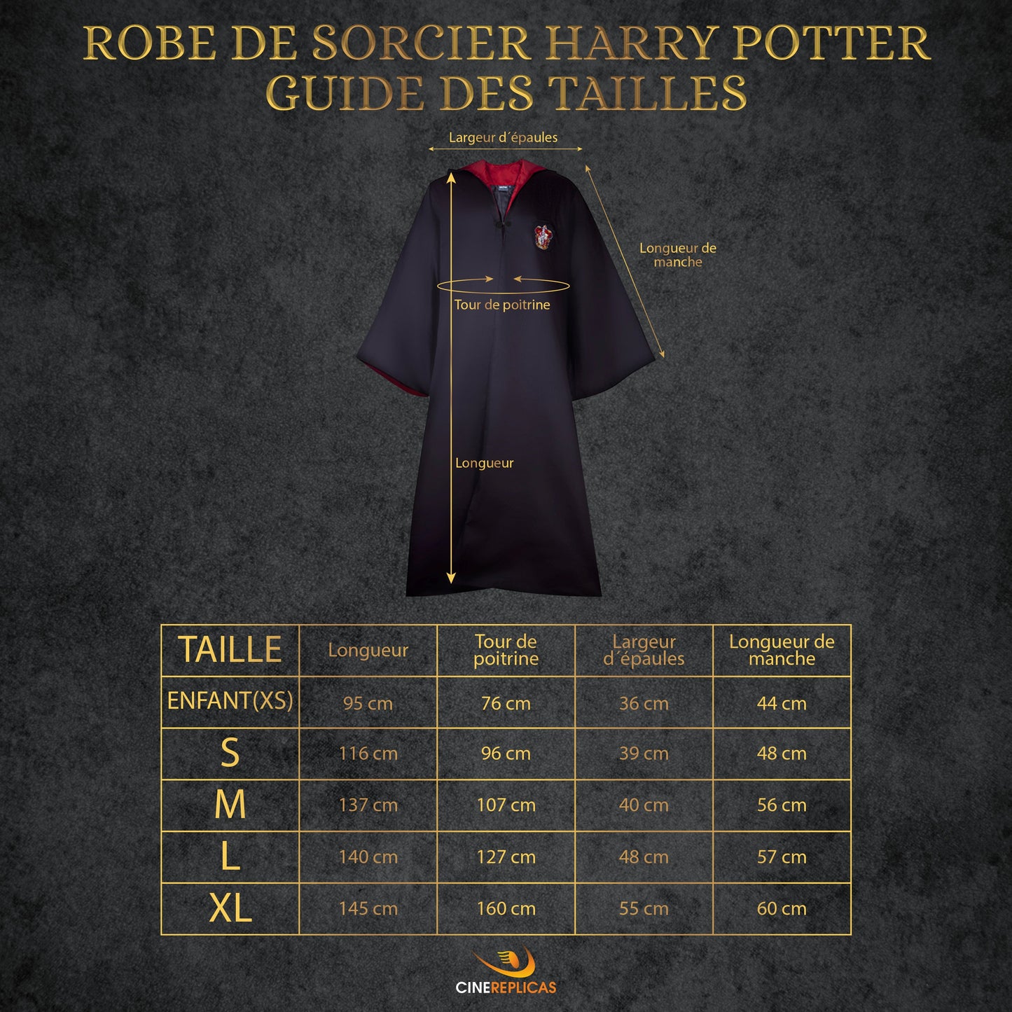 Gryffindor Wizard's Robe for Kids