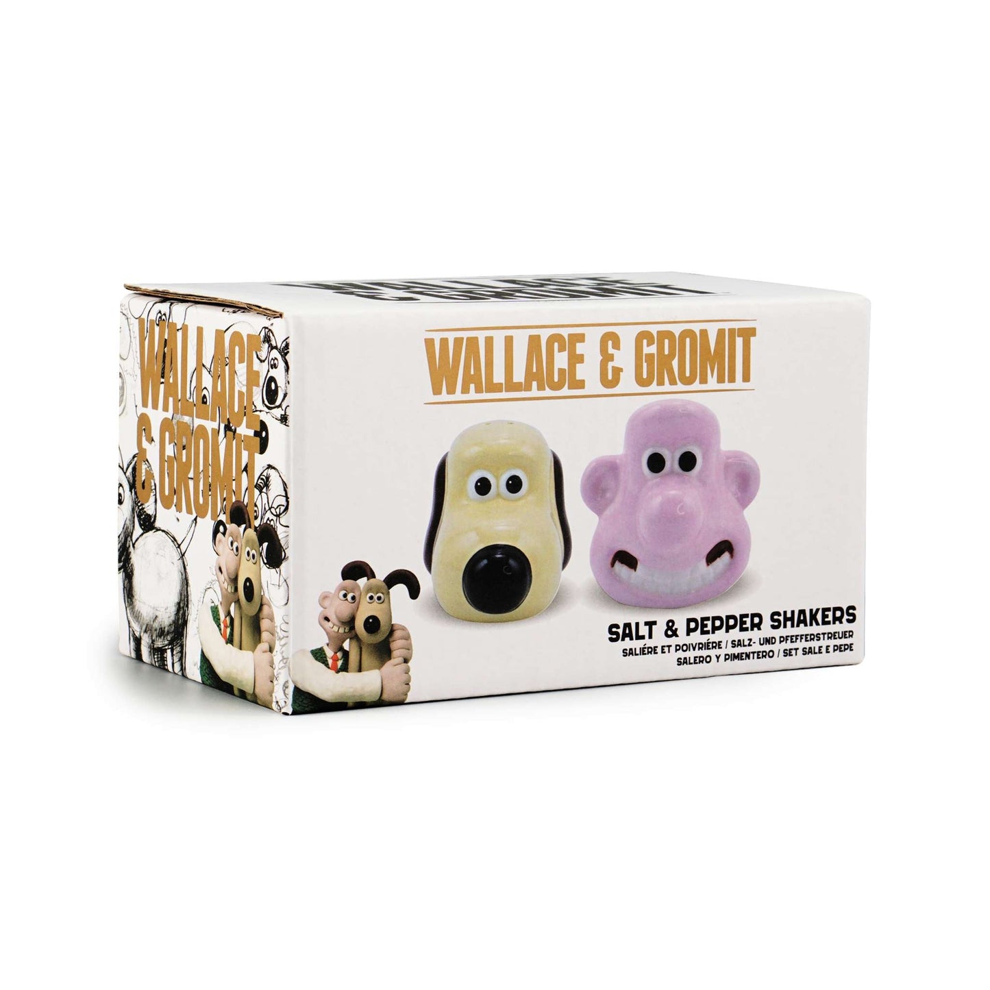 Wallace & Gromit Ceramic Salt and Pepper Shakers