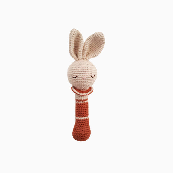 Terracotta rabbit rattle