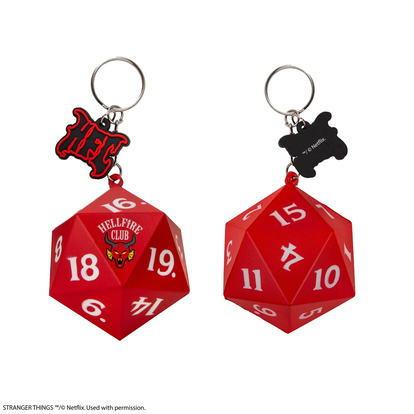 Squishy Hellfire Club Dice Keychain