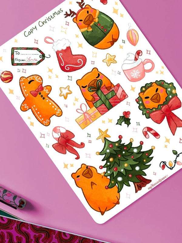 Capy Christmas | Stickersheet — vue 2