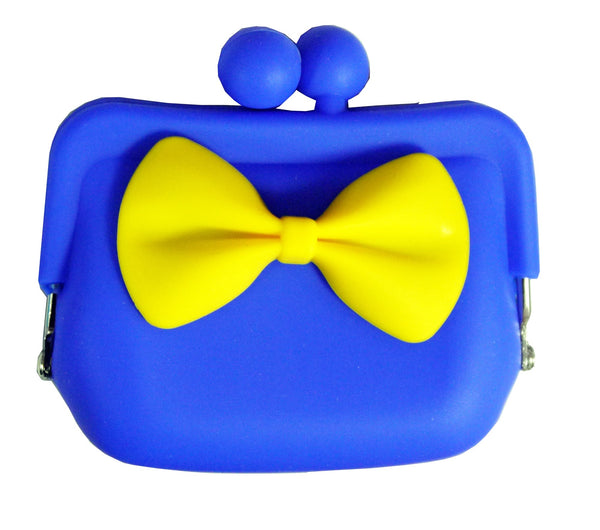 SILICONE COIN PURSE WITH BOW 8 CM