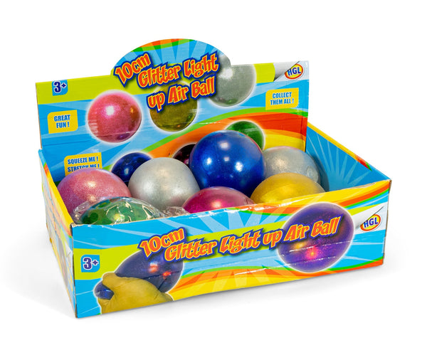 10 CM GLITTER LIGHT-UP AIR BALL