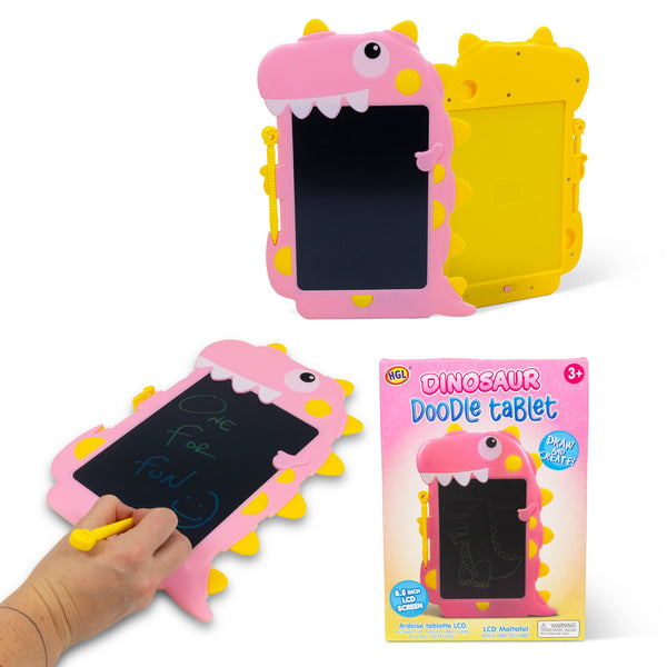 TABLETTE À DESSIN LCD DINOSAURE - ROSE