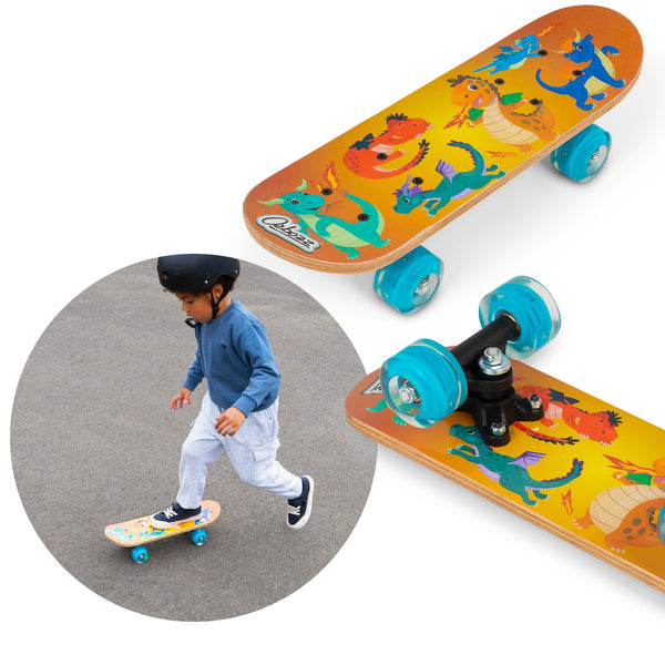 SKATEBOARD DRAGONS AVEC ROUES CLIGNOTANTES 17 POUCES