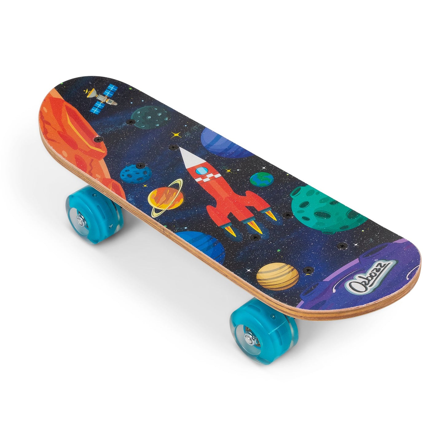 SKATEBOARD SPACE WITH FLASHING WHEELS 17 INCHES