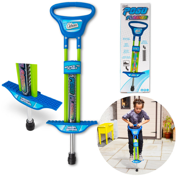 BLUE LIGHT-UP POGO STICK 89CM