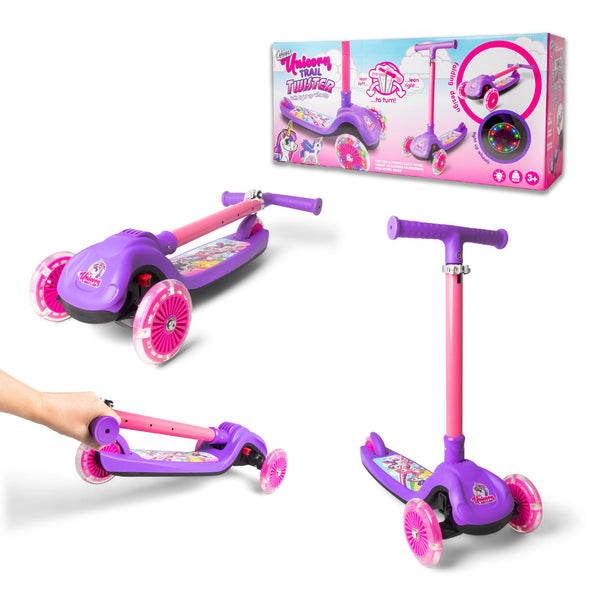 Trottinette lumineuse pliable UNICORN TRAIL TWIST