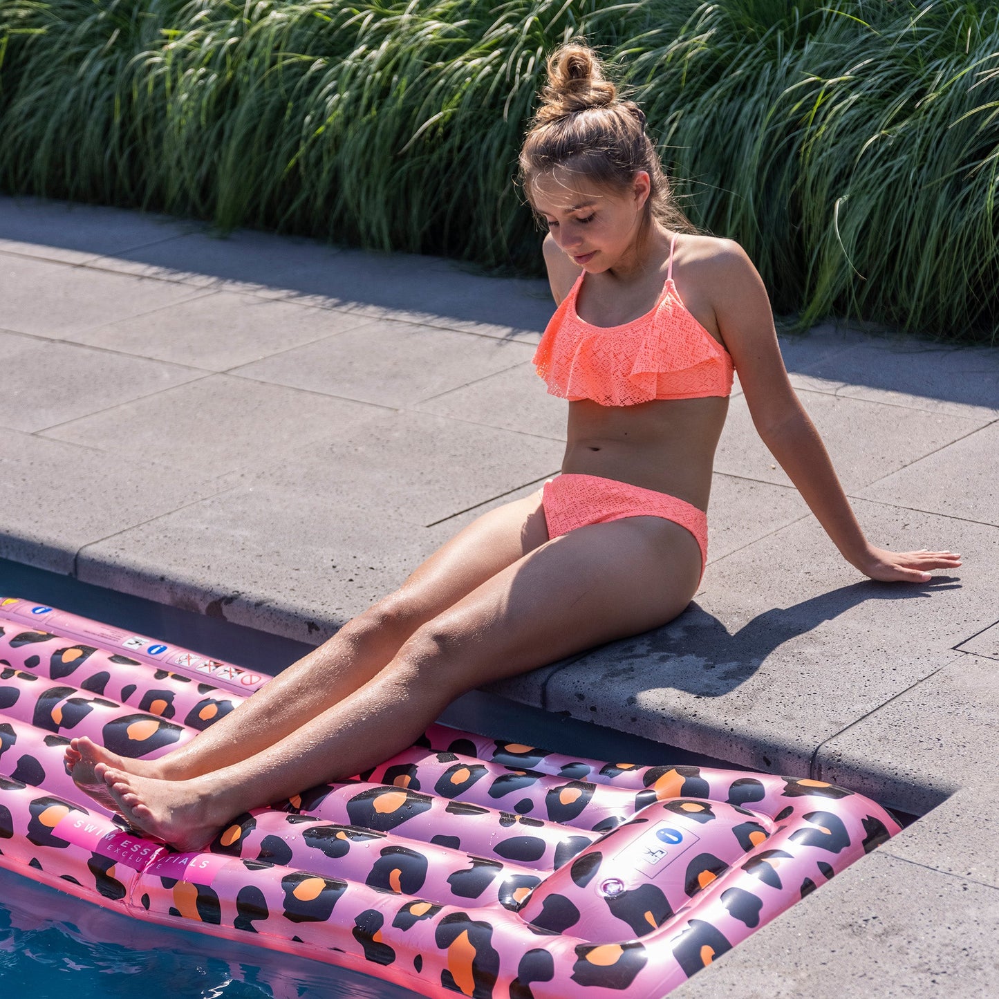 Pool Float - Pink/Gold - Safari Chic - 177 cm