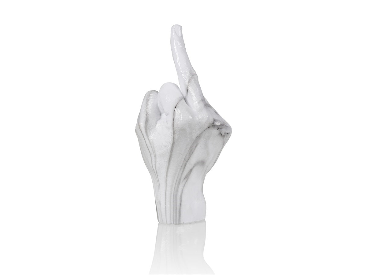 F**k Hand Sculpture - Marble