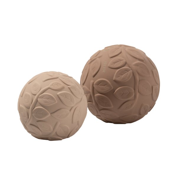 Set of 2 sensory balls brown foliage