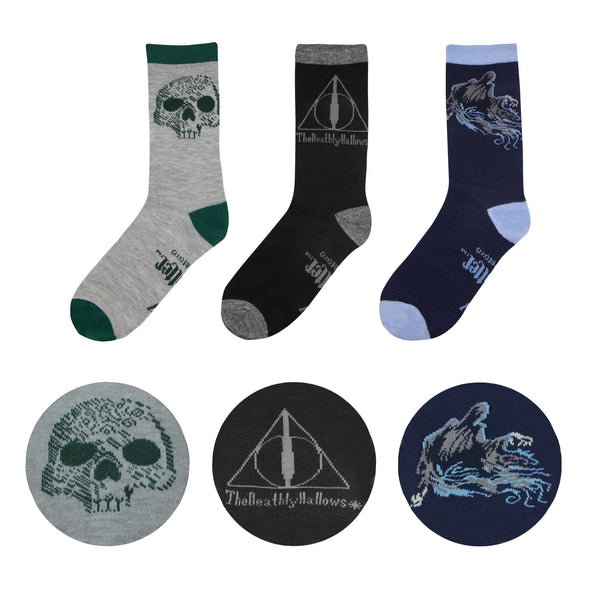 *Set of 3 Pairs of Deluxe Deathly Hallows Socks