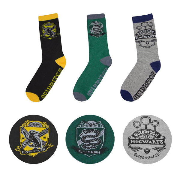 *Deluxe Edition Hogwarts Quidditch Set of 3 Pairs of Socks
