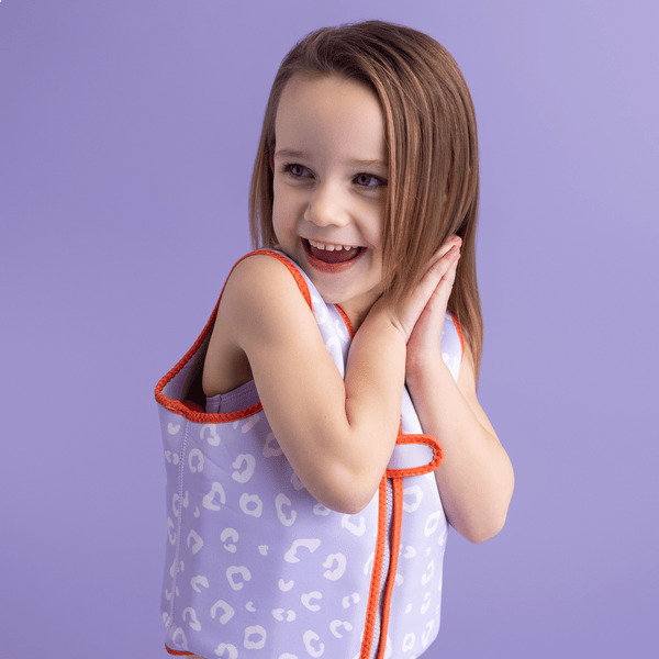 Swim Vest - Lila Leopard - 3/6 Years
