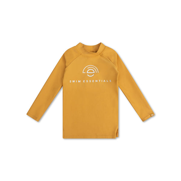 Maillot de Bain T-Shirt - Manches Longues - Jaune - Tons Purs