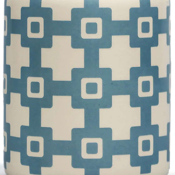 Vase en céramique Design Tiles bleu
