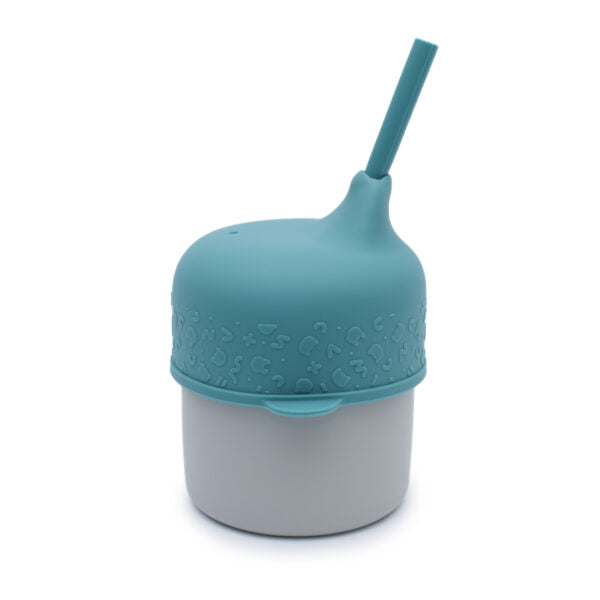 Duck blue cover and mini straw