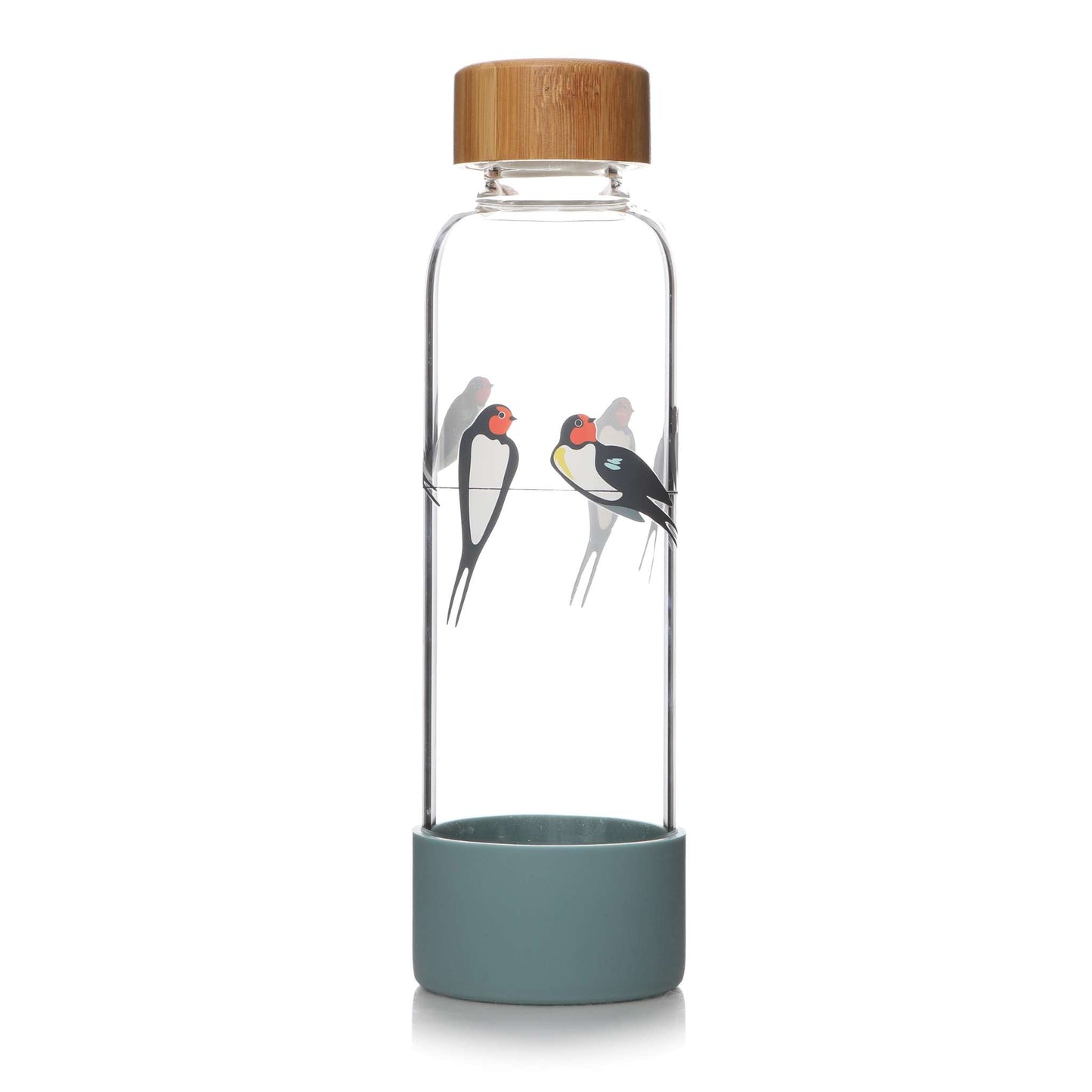 RSPB Swallows Glass Water Bottle - 500ml