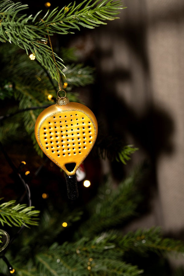 Boule de Noël Raquette de Padel Or