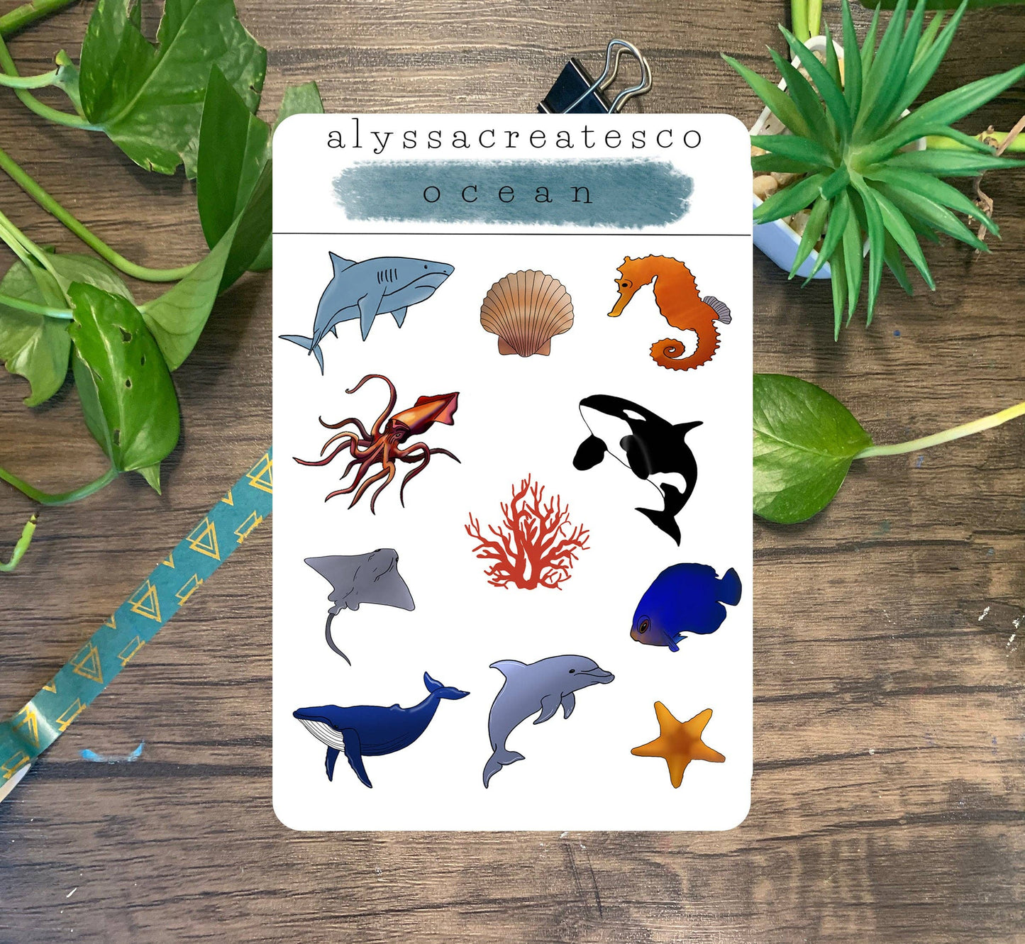 Sea Life Sticker Sheet
