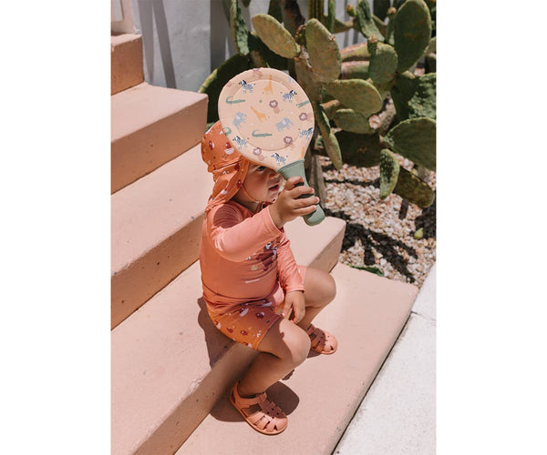 Wild Animals Neoprene Beach Paddles with Ball