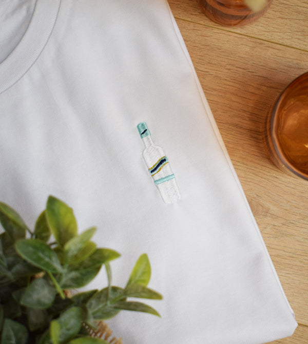 T-Shirt Brodé Menthe Pastille - t-shirt brodé Juste un T-shirt
