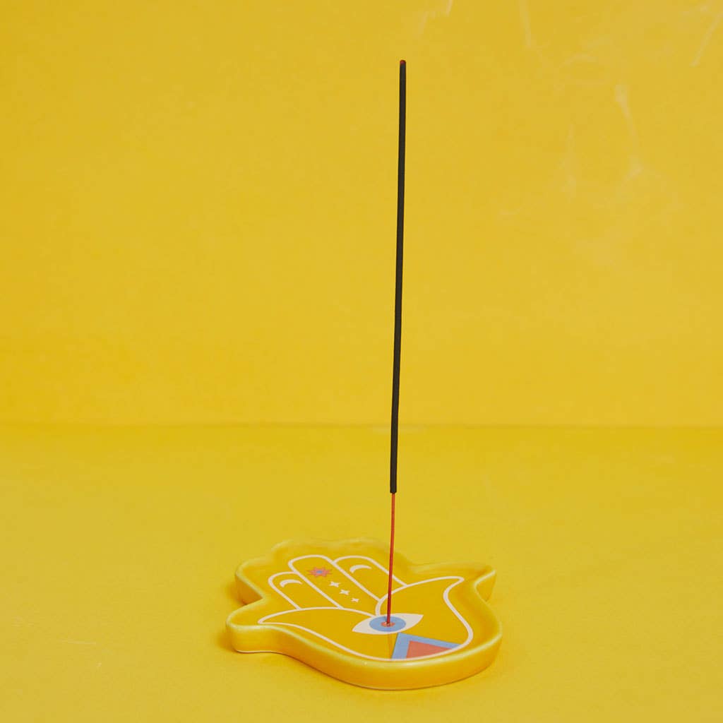 Yellow Lucky Hand Incense Holder