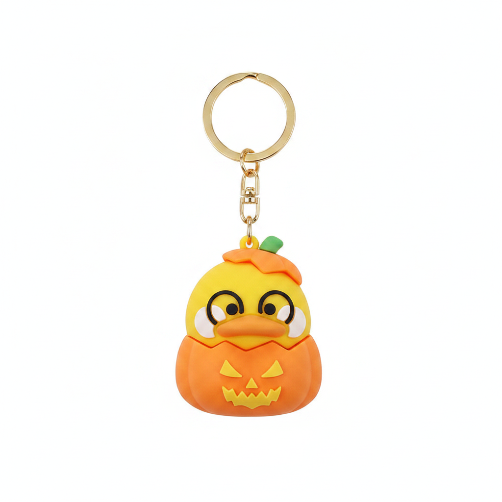 Pumpkin Duck Keychain